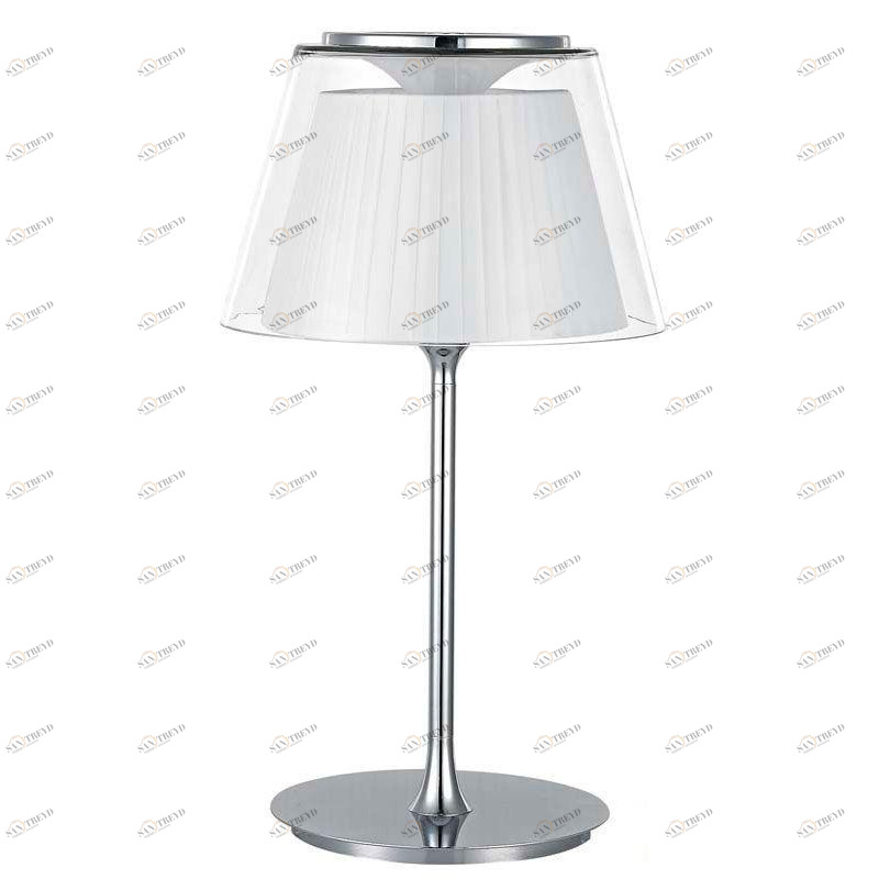 Настольная лампа дизайнерская Inculpate T111003/1white DONOLUX КЛАССИЧЕСКИЕ 080463 Прозрачный;серебро 