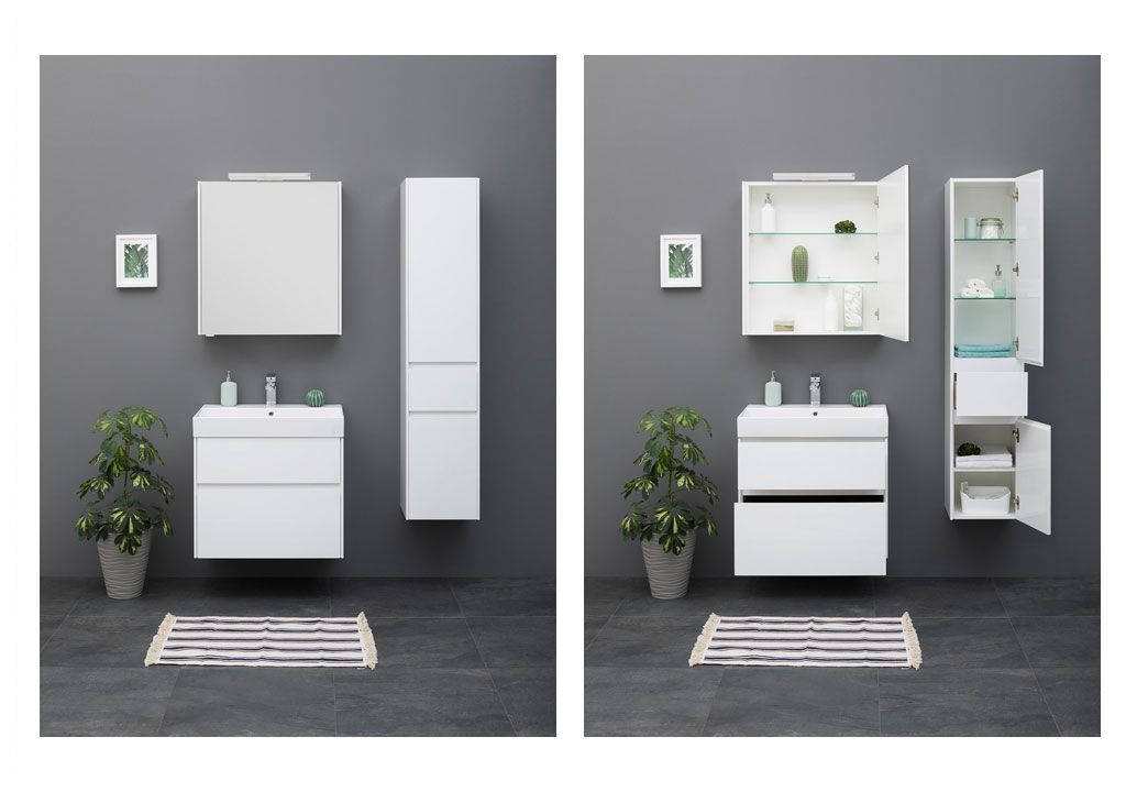 Мебель для ванной Aquanet Бруклин 70 белый 00207804 - Вид №4