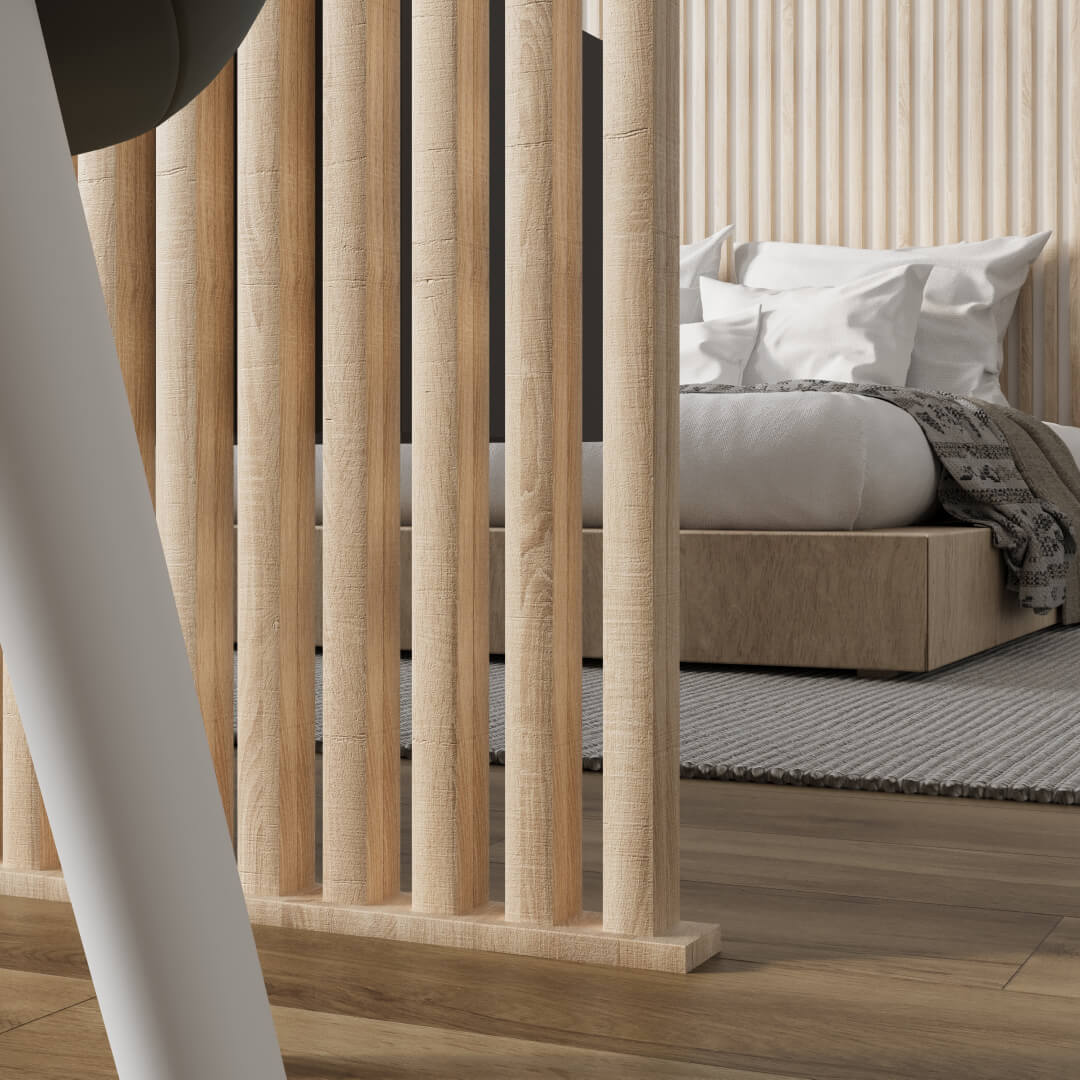 Интерьерная рейка МДФ STELLA Милана Дуб Сонома 20*30*2700 (уп.8 шт.) Стелла ПРО Standart STSR-821 - Вид №7