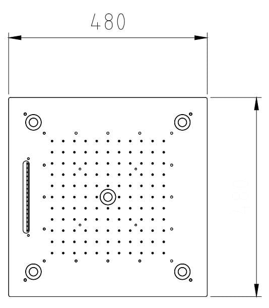 Светодиодная потолочная насадка для душа из нержавеющей стали Ama Luxury Shower URANO ARCH-00084671 - Вид №8