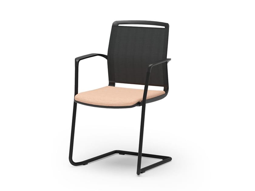 Пластиковый консольный стул для конференций с подлокотниками SCHNEEWEISS interior Eight ARCH-00053765