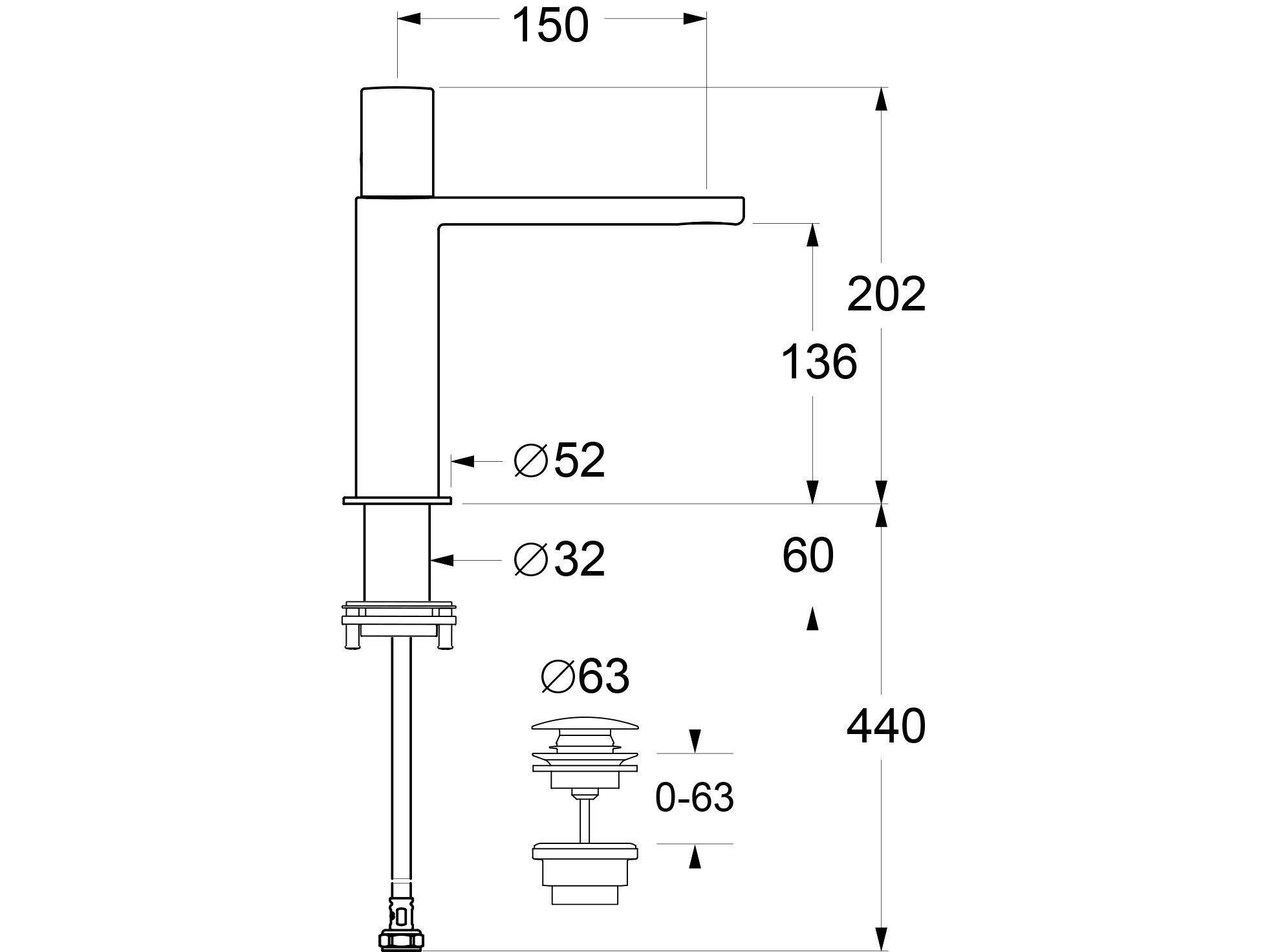Однорычажный смеситель для раковины GUGLIELMI RUBINETTERIE GX ARCH-00028692 - Вид №2