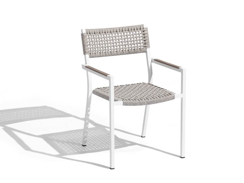 Штабелируемое кресло из алюминия и веревки с подлокотниками Les Jardins® ранчо ARCH-00115589
