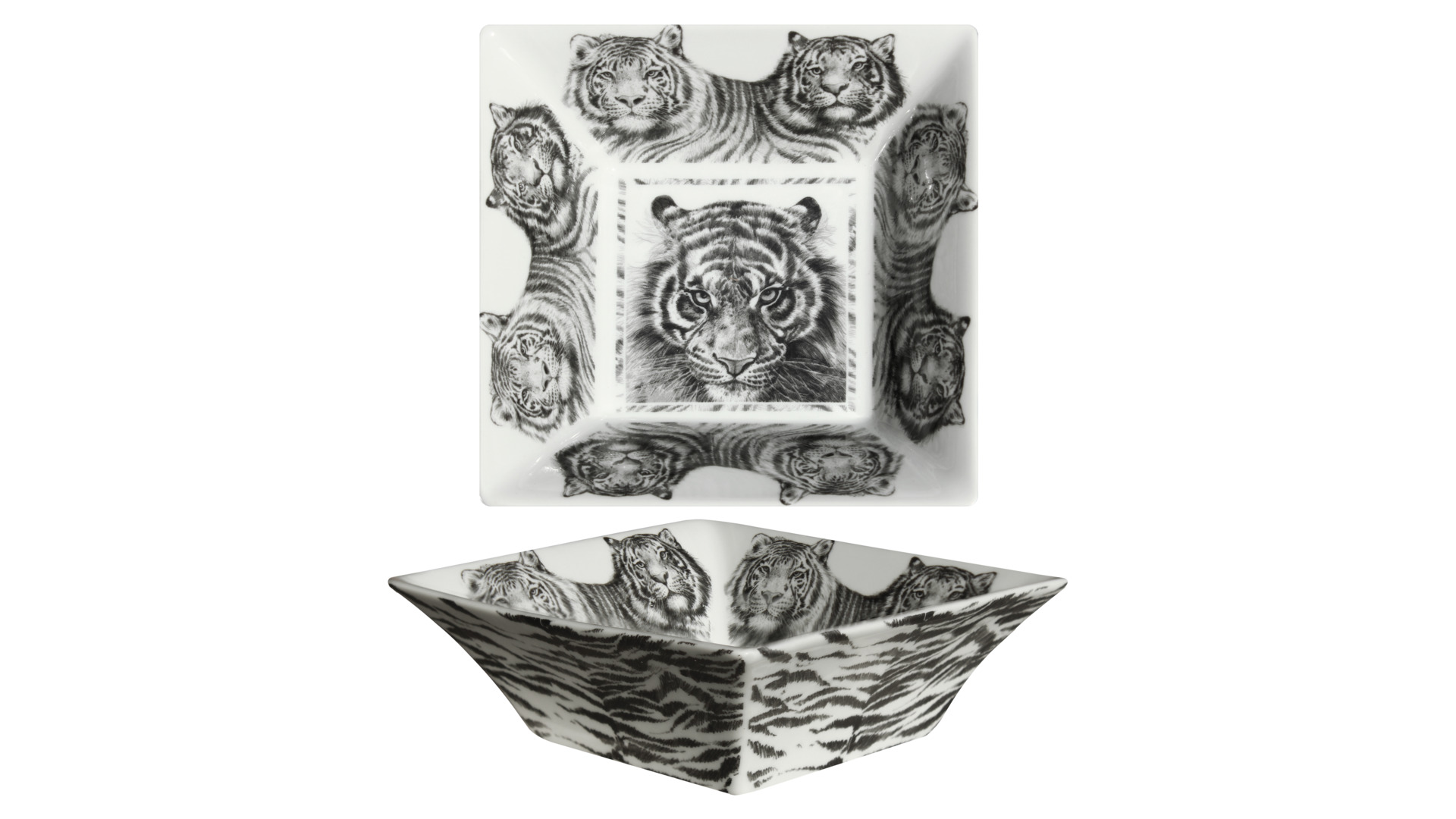 10640817 Taitu Мелочница Taitu "Дикий нрав.Тигр" 17х17см Фарфор  - Вид №1