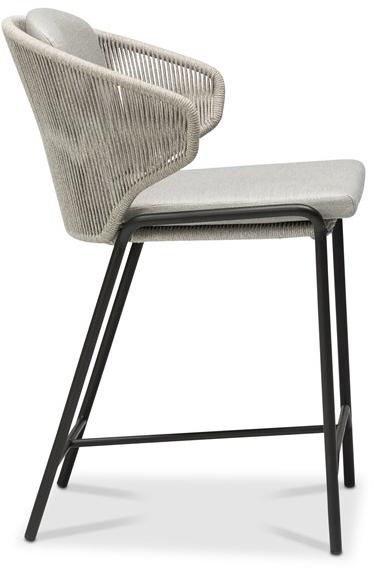 MANUTTI Высокий металлический табурет с подлокотниками Radius Bs69 - bs70 - Вид №2