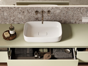 Прямоугольная столешница из твердой поверхности