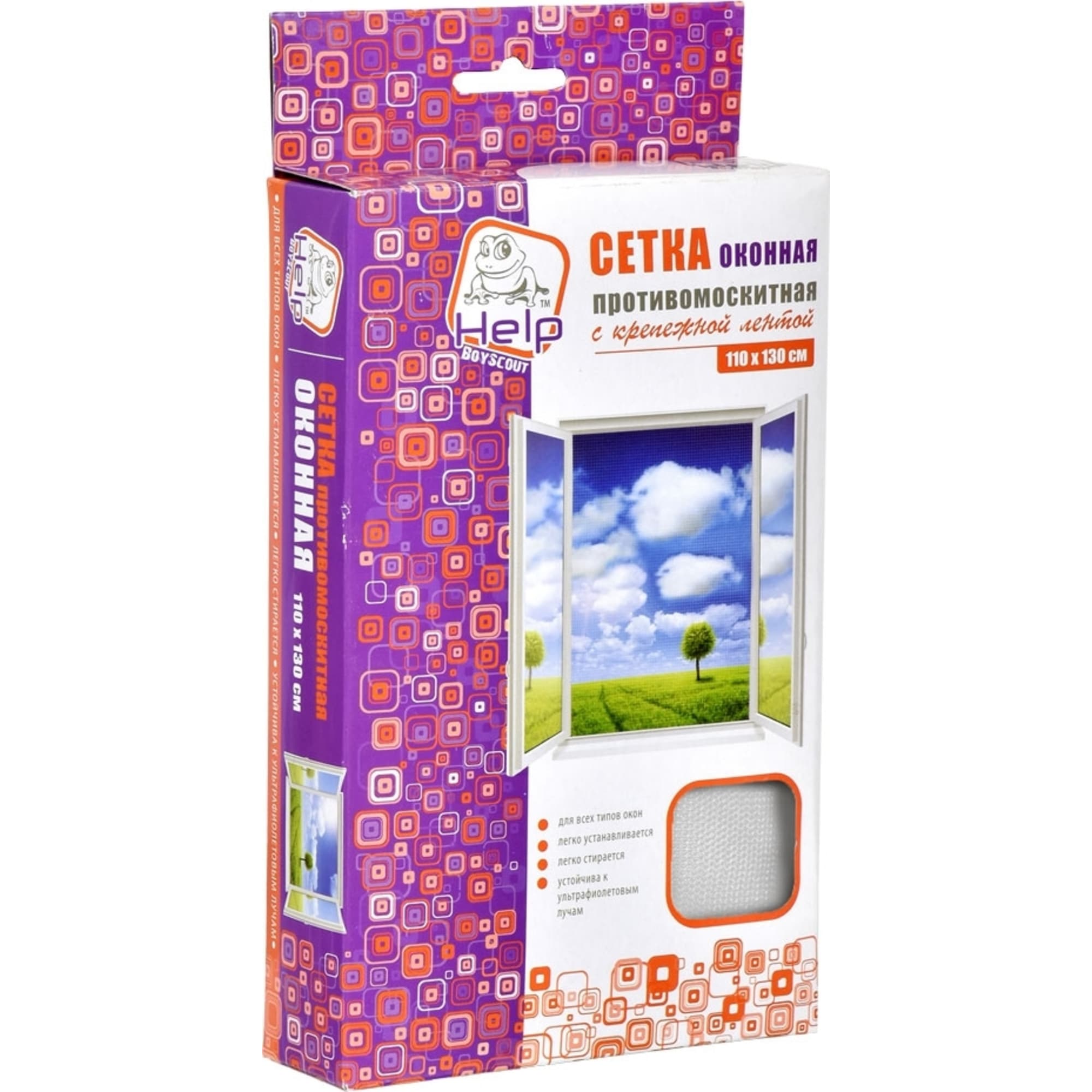 82709754 Сетка москитная Help на ленте-липучке 100x130 см Santreyd 
