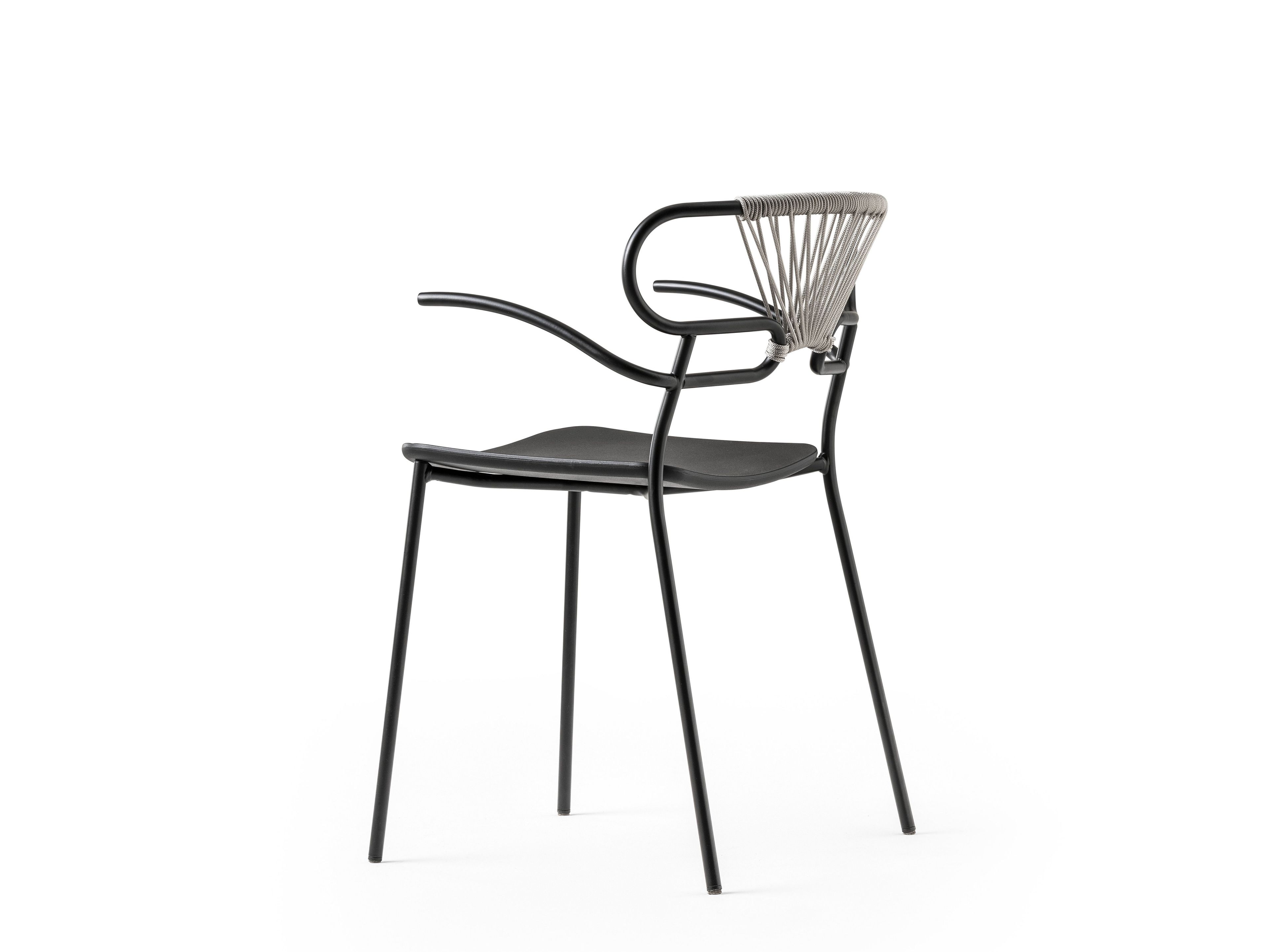 Металлический стул с подлокотниками с открытой спинкой TrabA' Генуя ARCH-00054627 - Вид №2