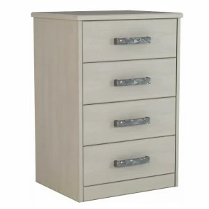 Комод с 4 ящиками беленый дуб "Парма 1" DREAMLINE КОМОДЫ "ПАРМА" 163401 Молочный;слоновая кость