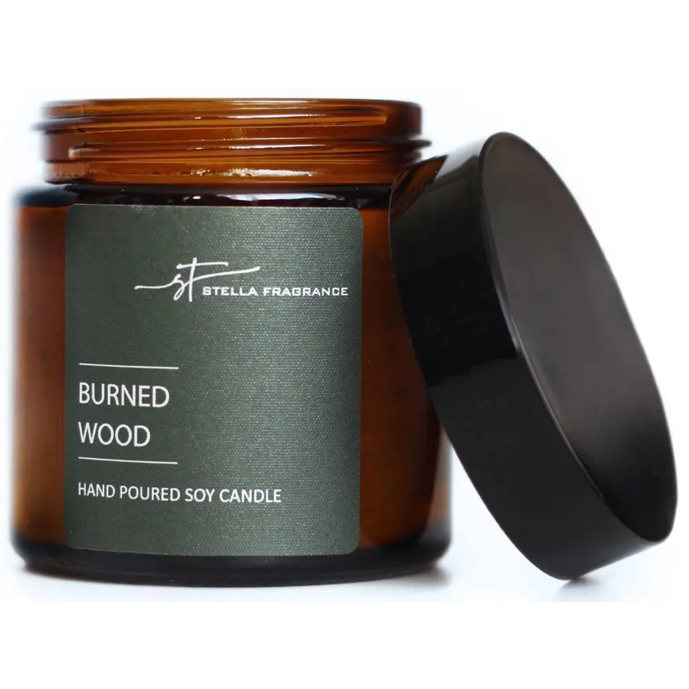 Свеча ароматизированная в стакане Burned Wood 7 см STELLA FRAGRANCE STLM-2199449
