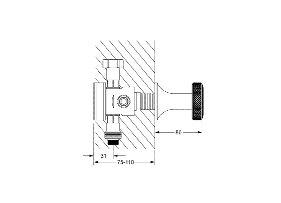Переключающий вентиль на три положения ½", внешняя часть JOERGER Valenciaновинка 638.40.650.000-AA - Вид №1