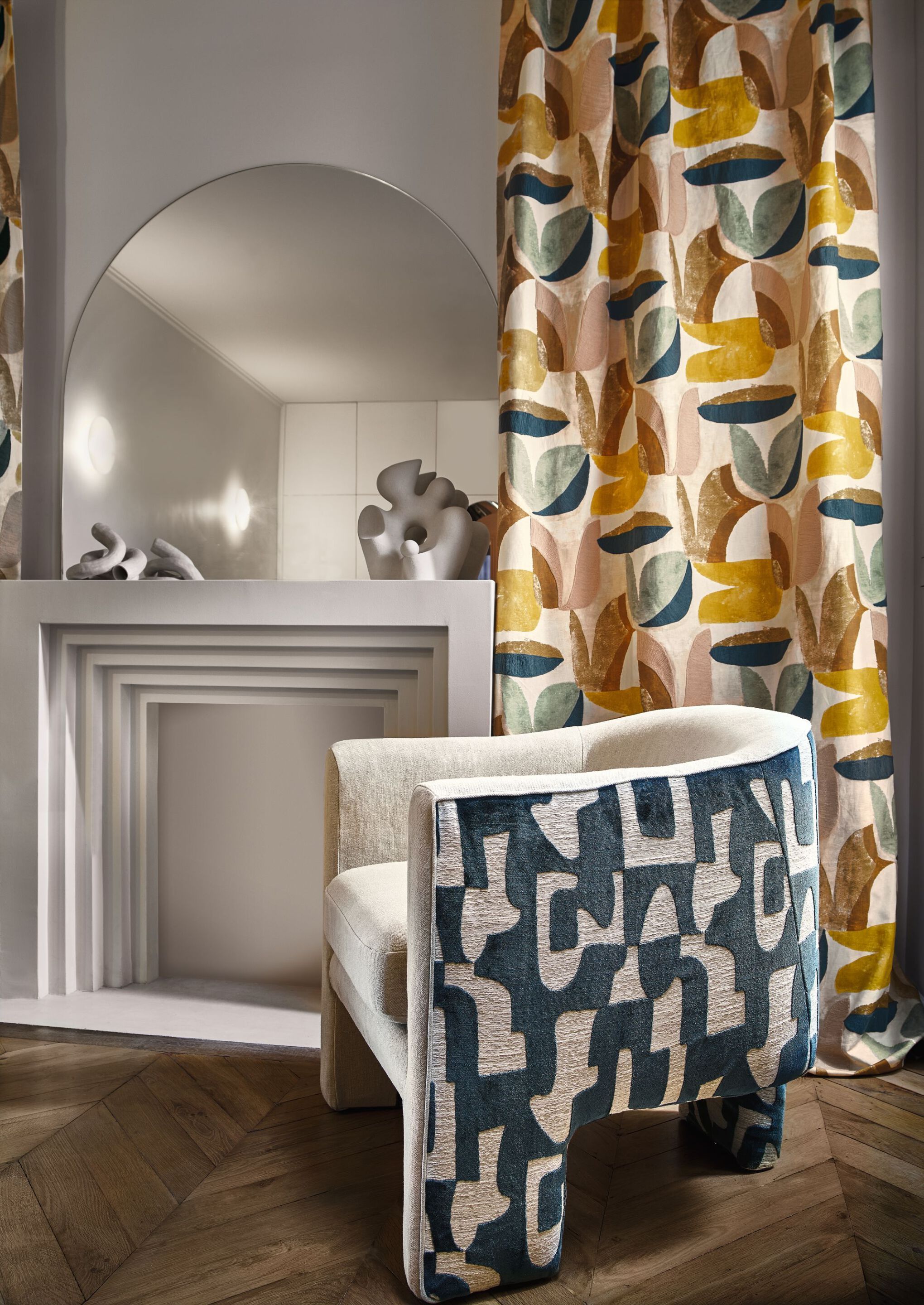 Ткань с графическим рисунком Casamance флирт ARCH-00112831 - Вид №1