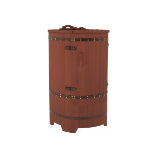 887 Фитобочка прямая "Премиум" цвет спелая вишня, покрытие тиковым маслом, фурнитура 064 Alyarus