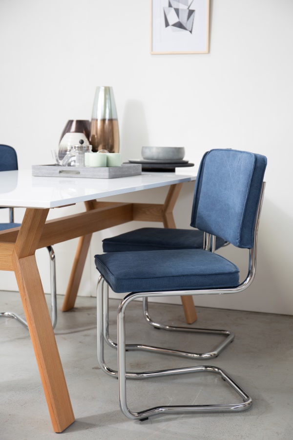 Стул Ridge Kink Vintage синий Zuiver 1100109 - Вид №1