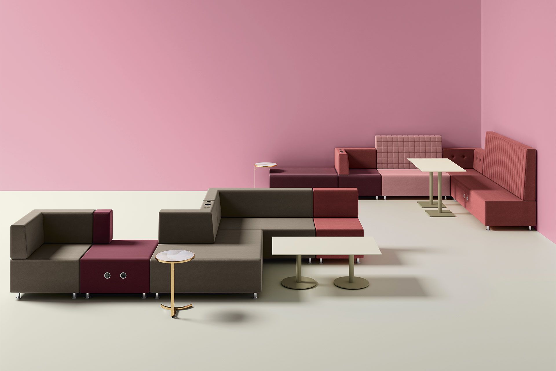 Модульный тканевый диван с огнестойкой обивкой Domingo Salotti Плутон ARCH-00118702 - Вид №1