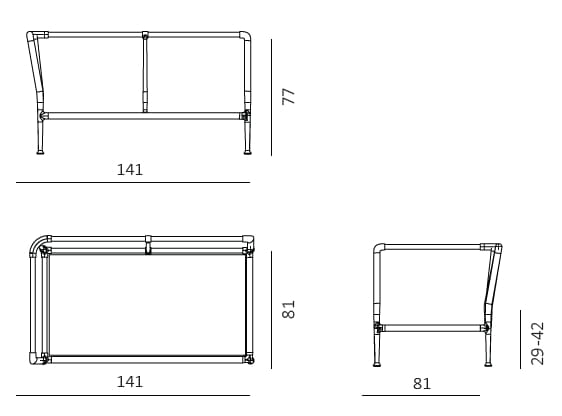 2-местный угловой садовый диван Unopiù Treble ARCH-00135453 - Вид №11