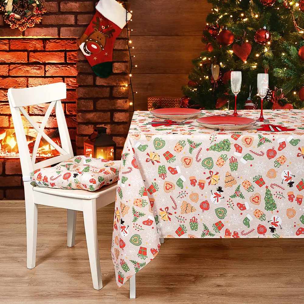 Скатерть Altali Канди прямоугольная 140x170 см цвет бежевый 85364601 STLM-2110334 - Вид №3