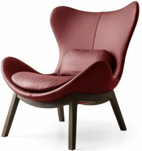 Calligaris Кожаное кресло с высокой спинкой Lazy Cs3373