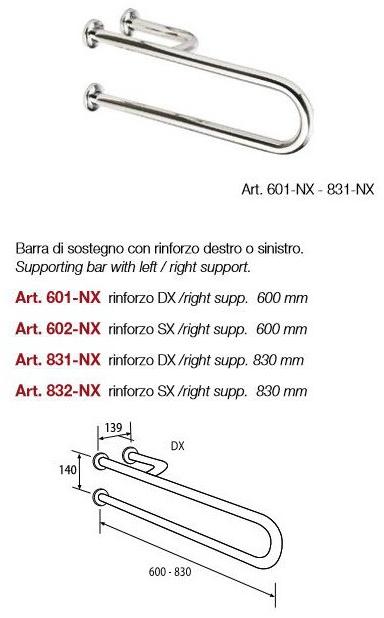 Saniline Поручень U-образной формы из нержавеющей стали Inox sun-id-1431536 - Вид №1