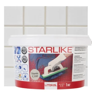 Затирка эпоксидная Litochrom Starlike C.310, 1 кг, цвет титановый
