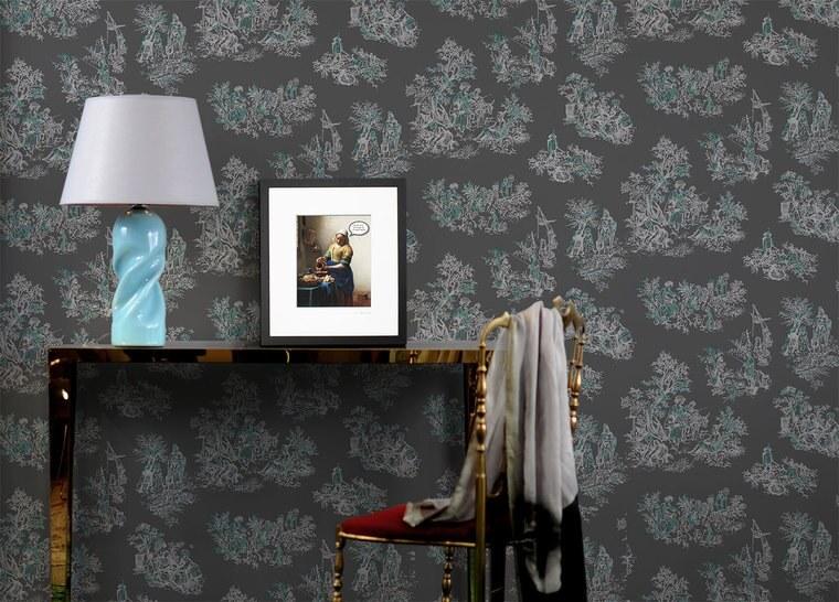 Mineheart Настольная лампа из стекла с тканевым абажуром  Lig/061  - Вид №8