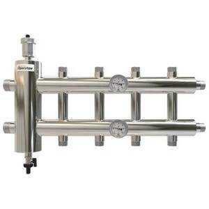 Купить Распределительный коллектор с гидрострелкой 120 кВт, 5 контуров