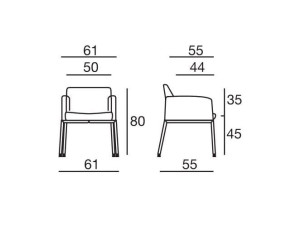 Тканевое кресло с подлокотниками