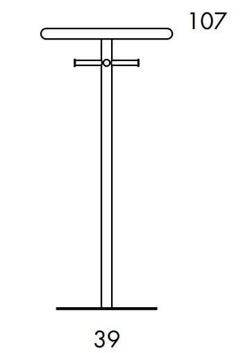 Высокий круглый стальной журнальный столик Bla Station OXO ARCH-00134065 - Вид №7