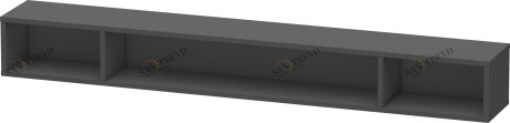 LC120104949 L-Cube Элемент полки (горизонтальный) Графит матовый, декор Duravit