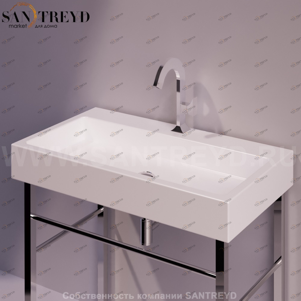 U90BIANCO Подвесная раковина настенная прямоугольная Simas Frozen белая