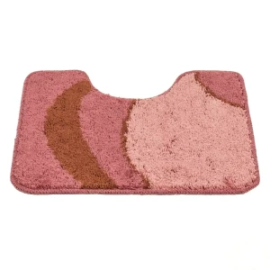 Коврик для туалета Волна розовый, 40x50 см