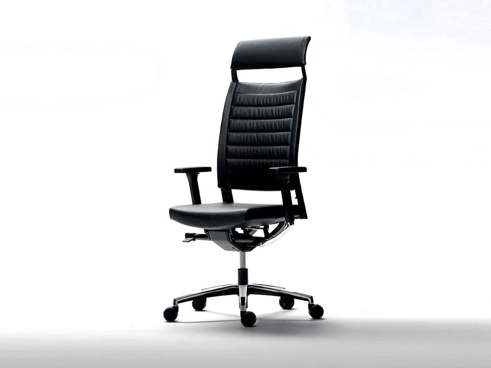 Кожаный регулируемый по высоте офисный стул с подголовником VAGHI Expo 15 ARCH-00025547 - Вид №1
