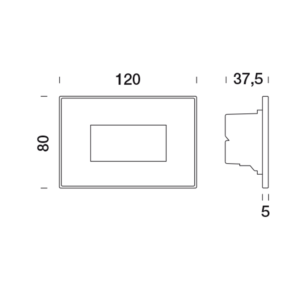 5003896 Светильник встраиваемая в стену / Наружнее освещение Platek SPY MEDIUM  SPY MEDIUM - LED 2700K diffuse  - Вид №6