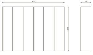 Деревянный секционный шкаф