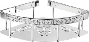 HL073/GOLD Sanibano, решётка угловая 1-уровневая с узором, длина 22 см, цвет золото