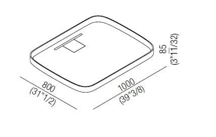 Прямоугольный поддон для душа из Цементаskin® Agape Petra ARCH-00123298 - Вид №2