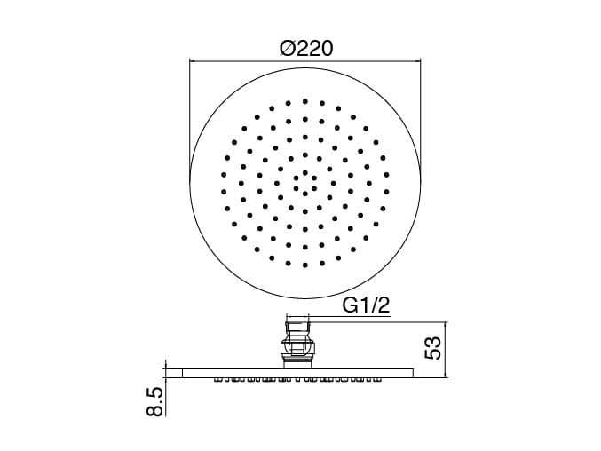 Смеситель для душа с 3 отверстиями из нержавеющей стали с ручным душем Zazzeri Z316 MONO ARCH-00065811 - Вид №5