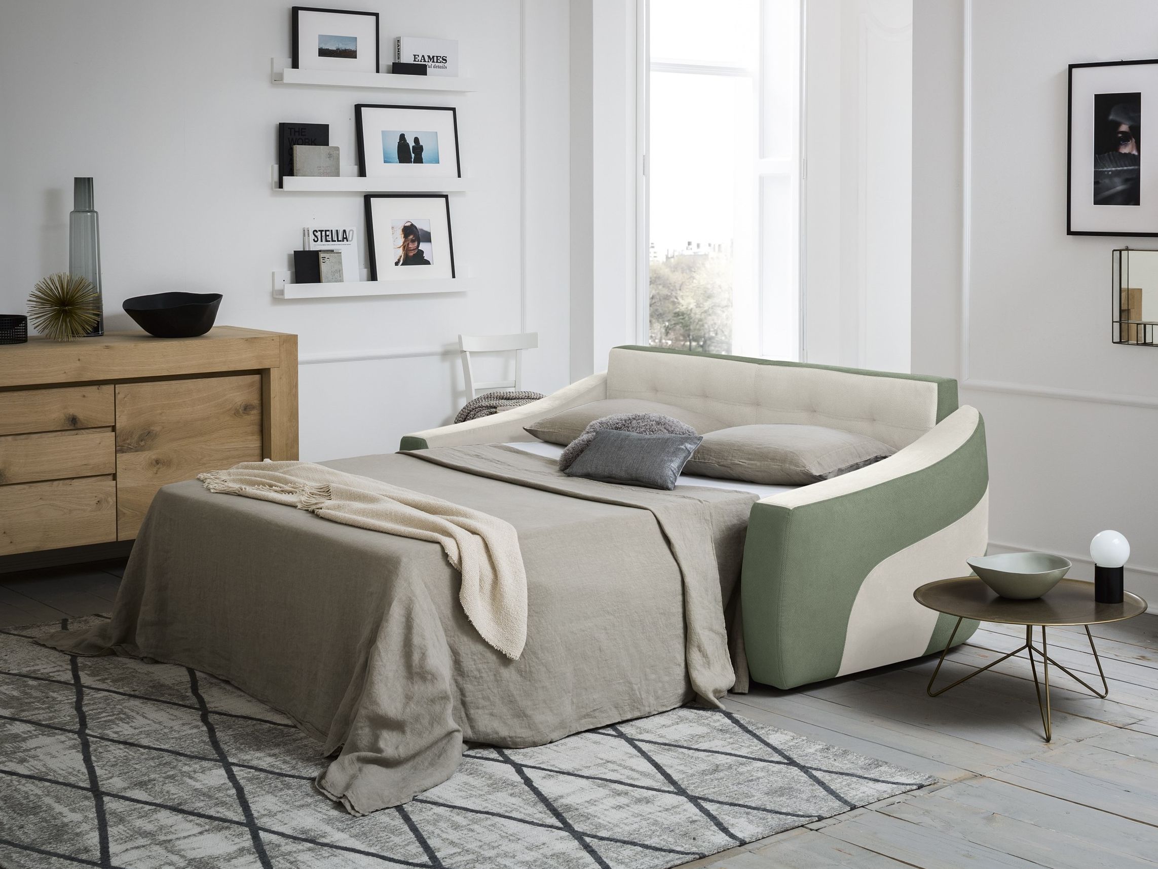 Двуспальный диван-кровать из ткани Felis Day &amp ARCH-00032031 - Вид №1