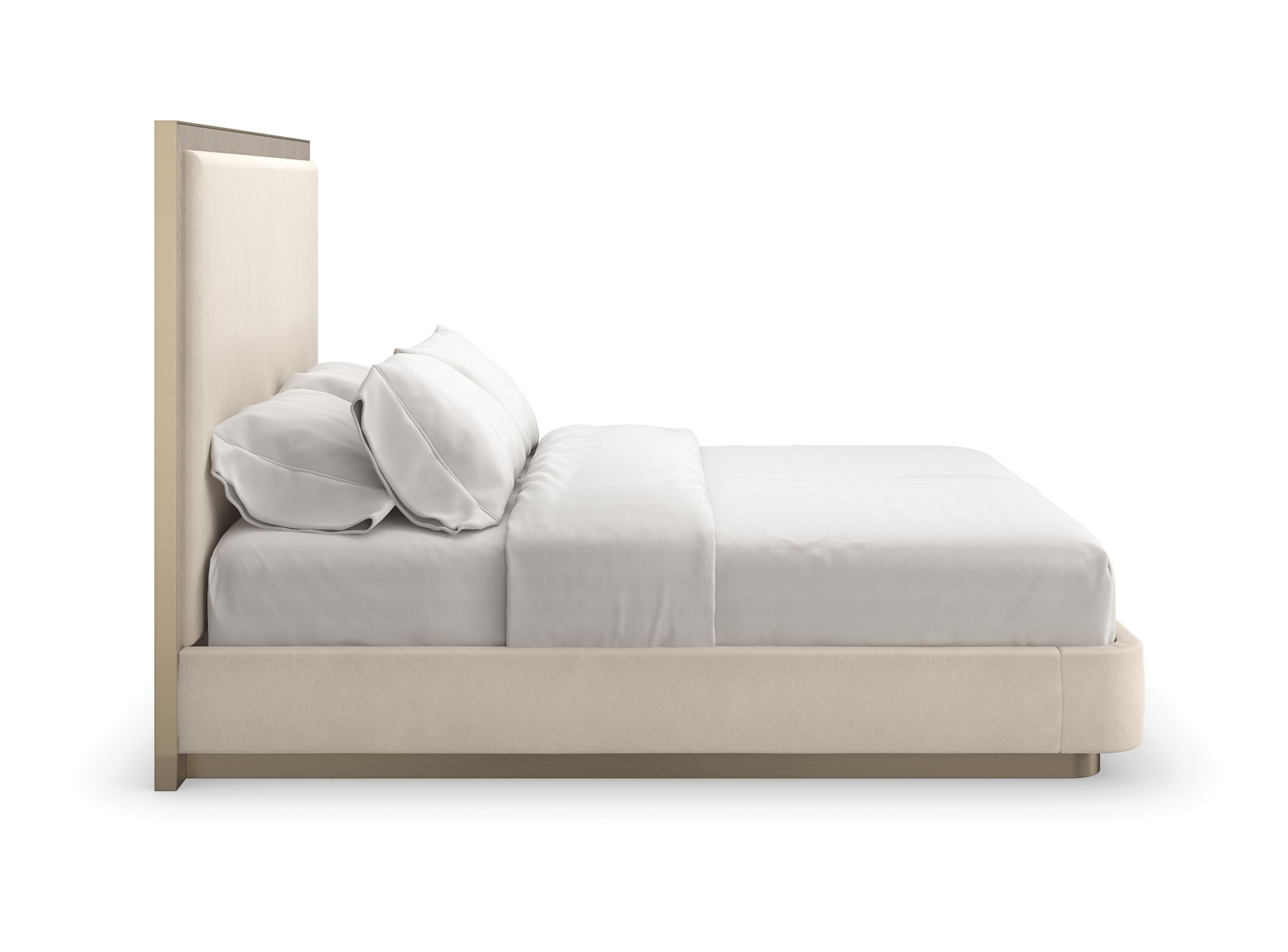 Двуспальная кровать из ткани с высоким изголовьем Caracole ANTHOLOGY ARCH-00057560 - Вид №1