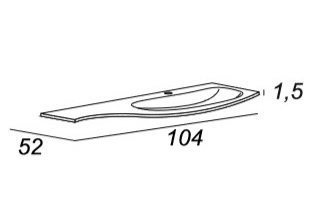 Мебель для ванной CEZARES VAGUE 104 Rovere tabacco 54834 - Вид №7