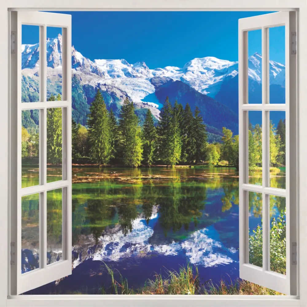 Фотообои бумажные Окно 139x139 см Симфония STLM-2005310