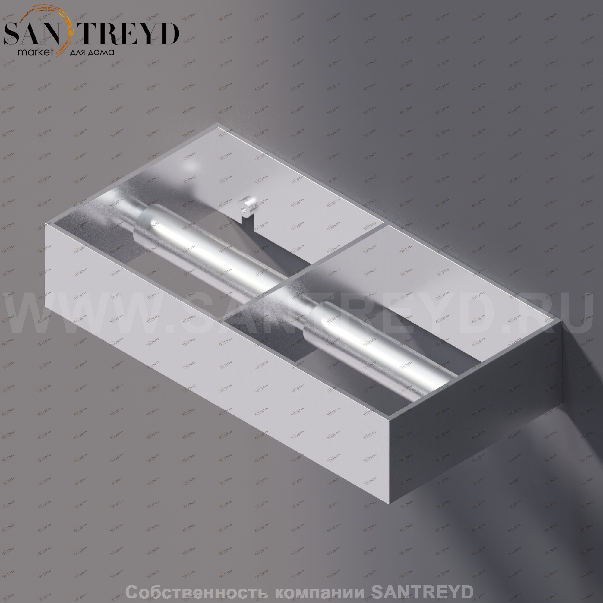 Agape 369 Двойной держатель для туалетной бумаги хромированный сатин A369221SP