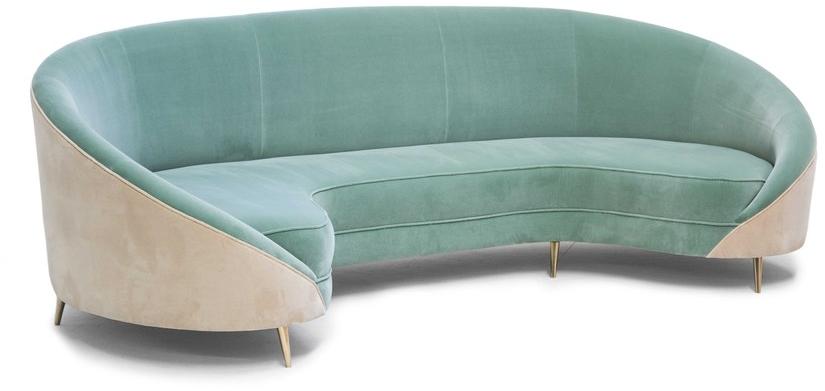 Moanne Изогнутый латунный диван в стиле 50-х на 4 места sun-id-1488755 - Вид №3