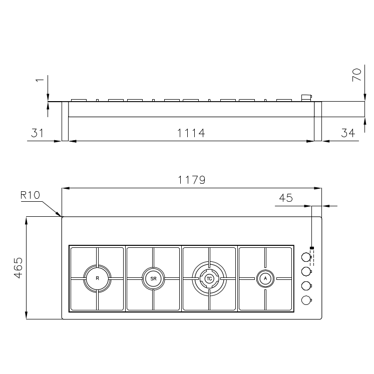 7284042 Варочная панель S4000 Line XL 7284042 Fosterspa  - Вид №1