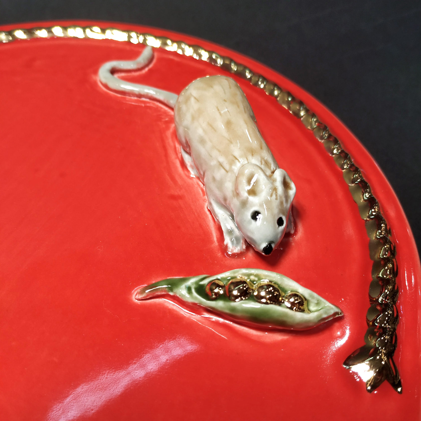 Доска для сыра (Золото) красный/беж/золото PROVANSFAIENCE sun-id-994713 - Вид №2