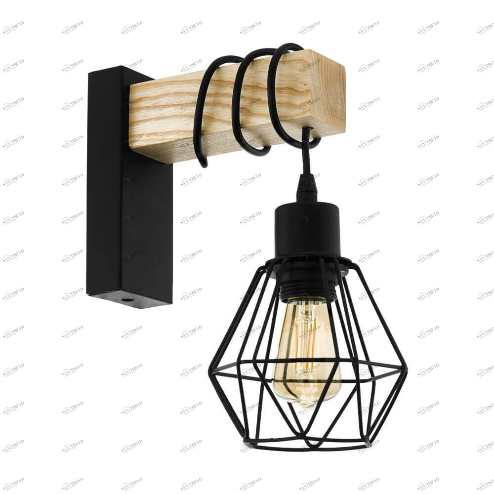 Бра настенное коричневое Eglo Townshend 43135 EGLO TOWNSHEND 00-3929942 Коричневый 