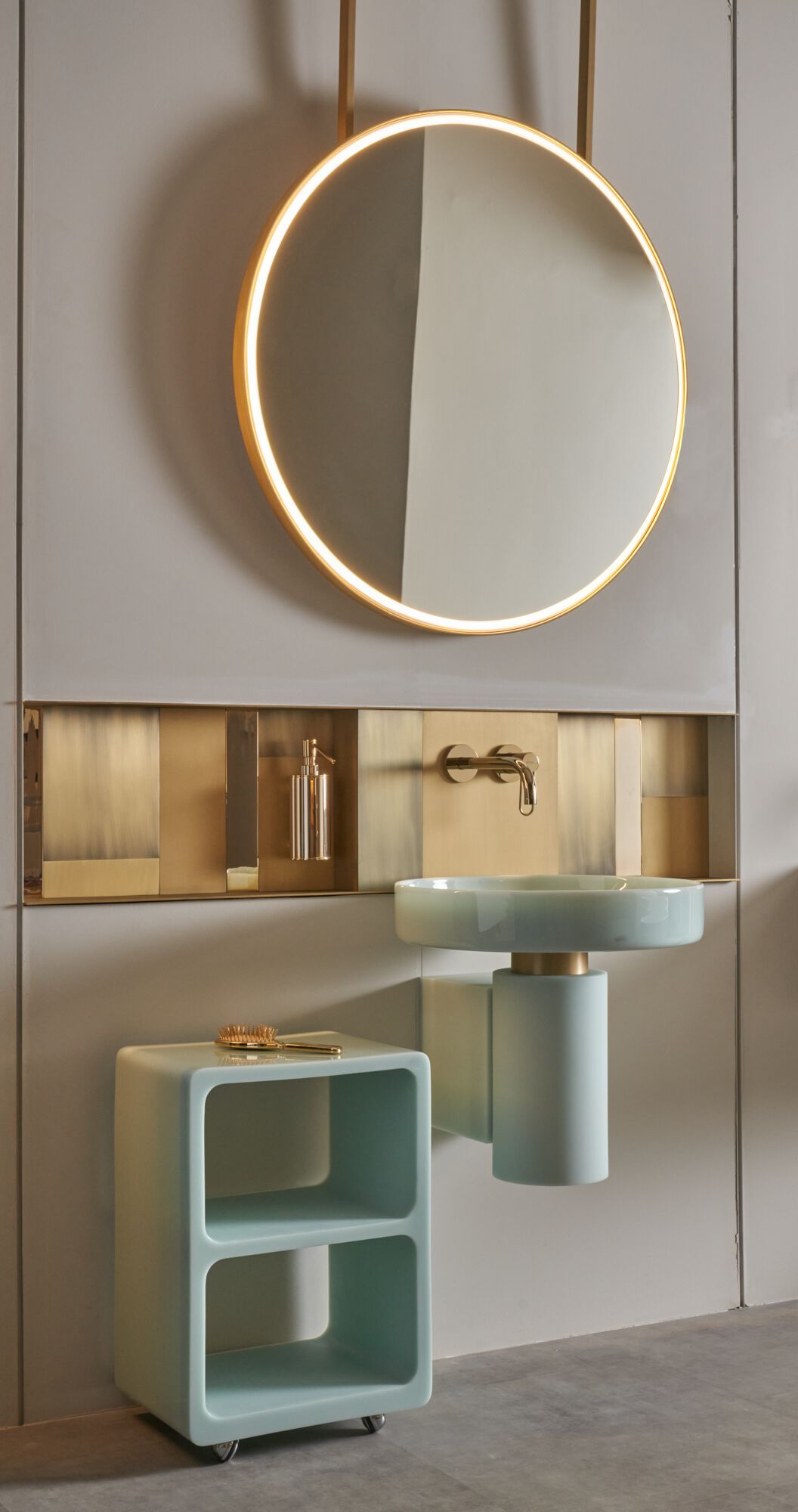 Круглый подвесной умывальник из смолы Vallvé NILO ARCH-00088540 - Вид №8