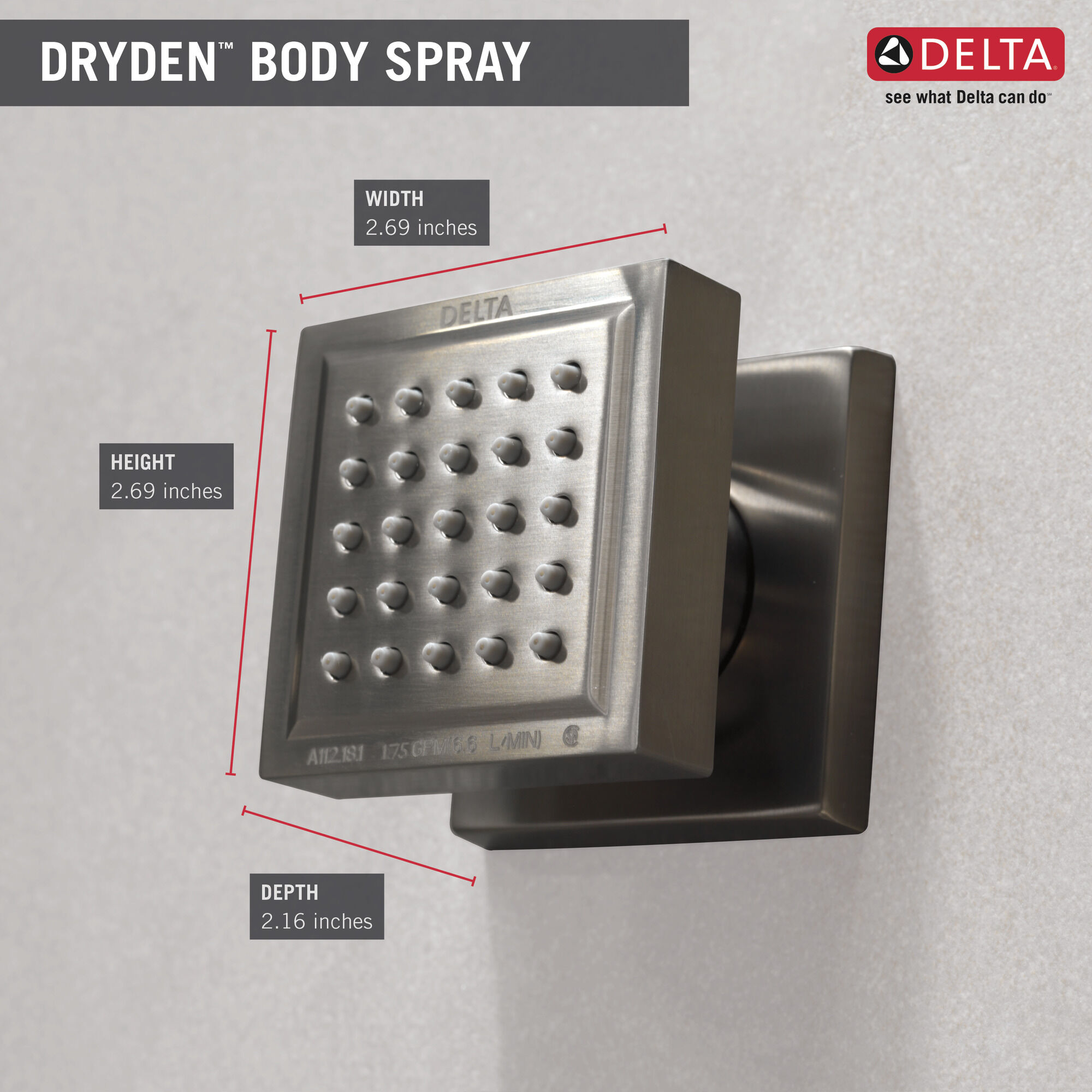 Спрей для тела для поверхностного монтажа Delta Faucet 50150-SS - Вид №1