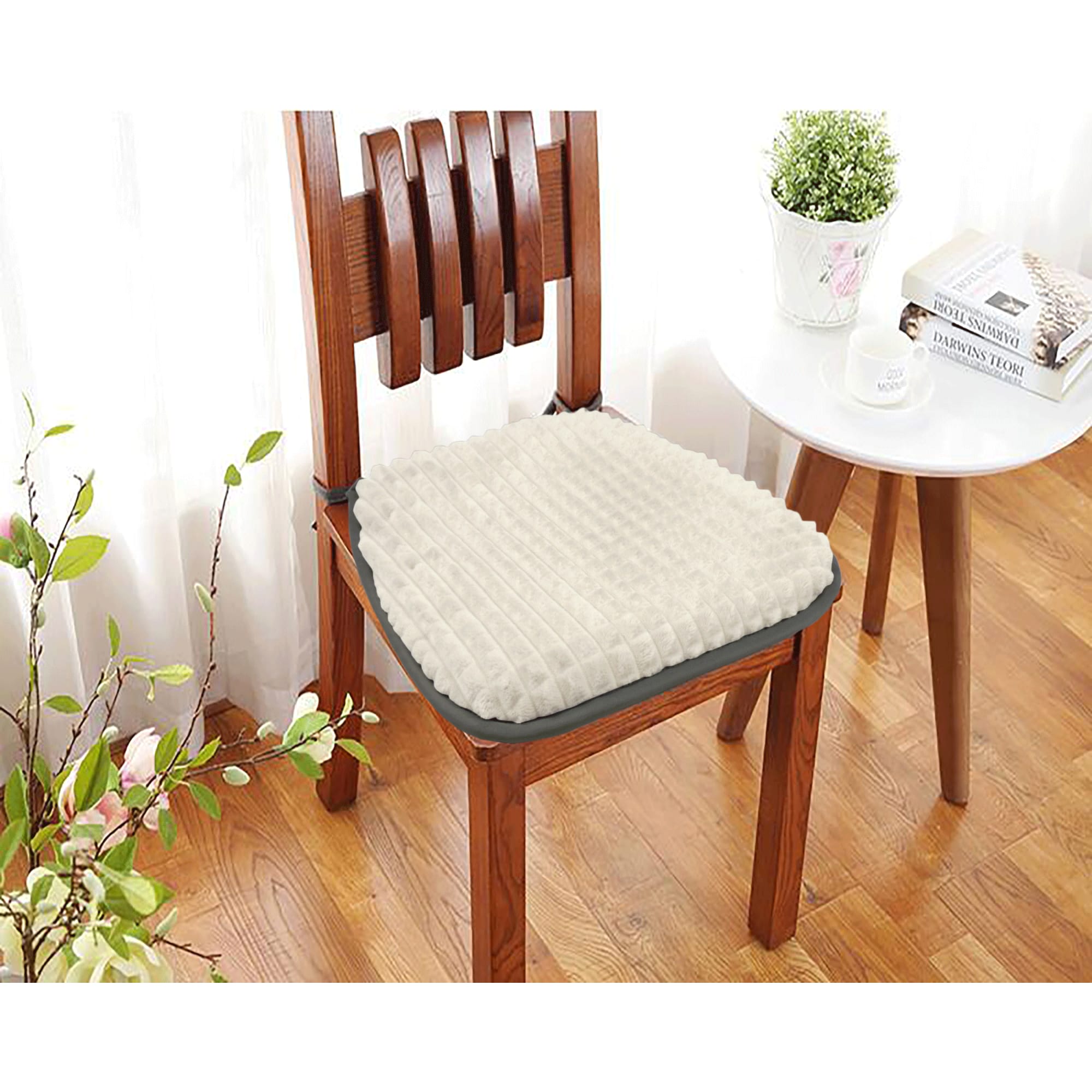 82234007 Галета для стула «Плюш» 38х40 см, плюш, цвет кремовый Santreyd  - Вид №3