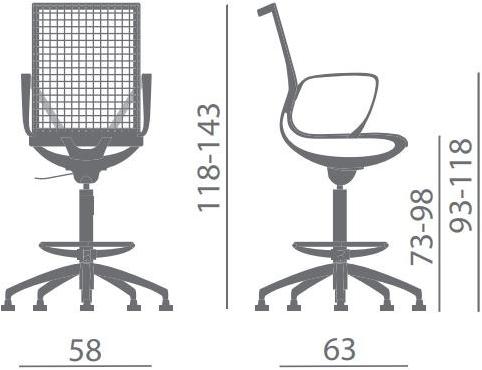 Kastel Табурет офисный на 5 спиц с подлокотниками Key line sun-id-1448874 - Вид №3
